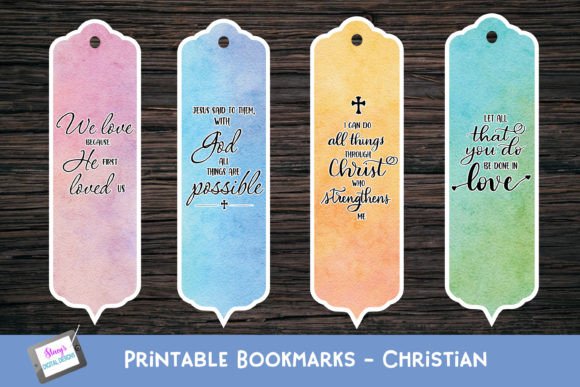 Christian Bookmarks - 4 Designs for Crafts