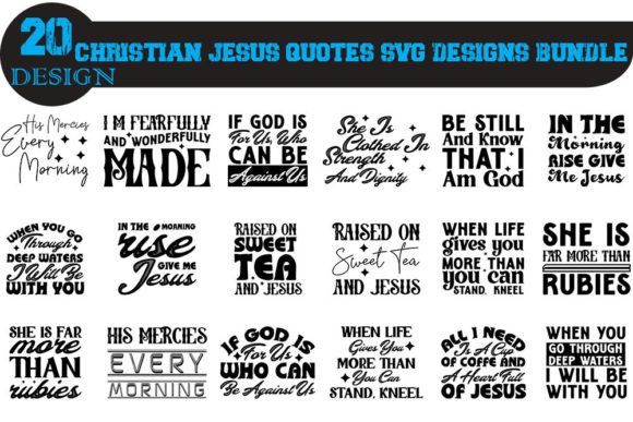 Christian Jesus Quotes T-shirt Bundle and Crafts