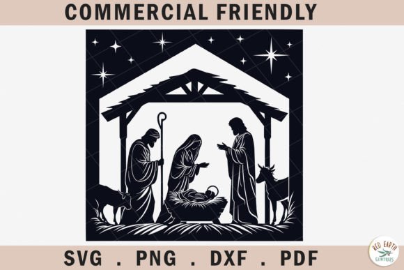 Christmas Nativity SVG Laser Cut, Jesus