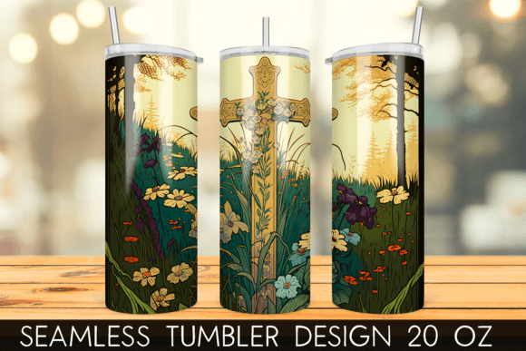 Fairytale Christian Cross Tumbler Wrap