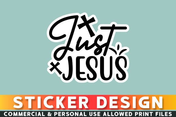 Just Jesus Sticker Design